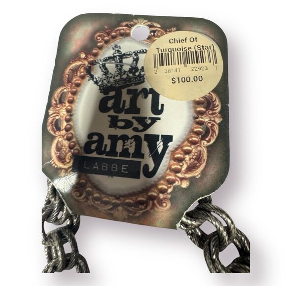 Art By‎ Amy Labbe Turquoise Dreaming Star Necklace Chief of Turquoise Star Boho - Picture 4 of 6